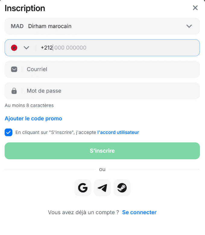 Comment s'inscrire sur 1win au Maroc