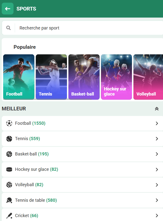 Paris sportifs Betwinner Maroc couverture et marchés